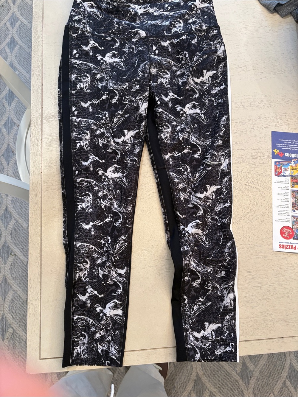 Black & White Marble Print Women’s leggings